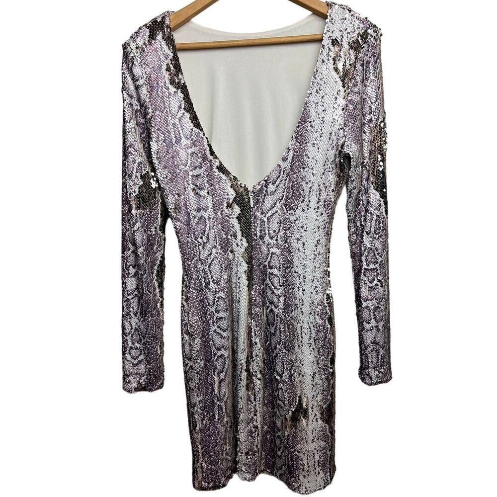 Dress The Population Python Sequin Emery Dress Sz… - image 5
